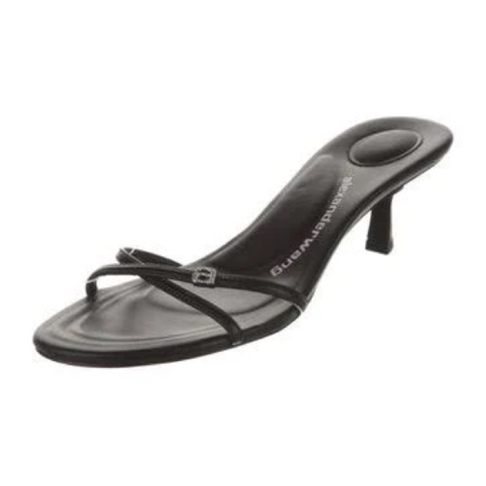 Alexander Wang Leather Crystal Embellishment Slides